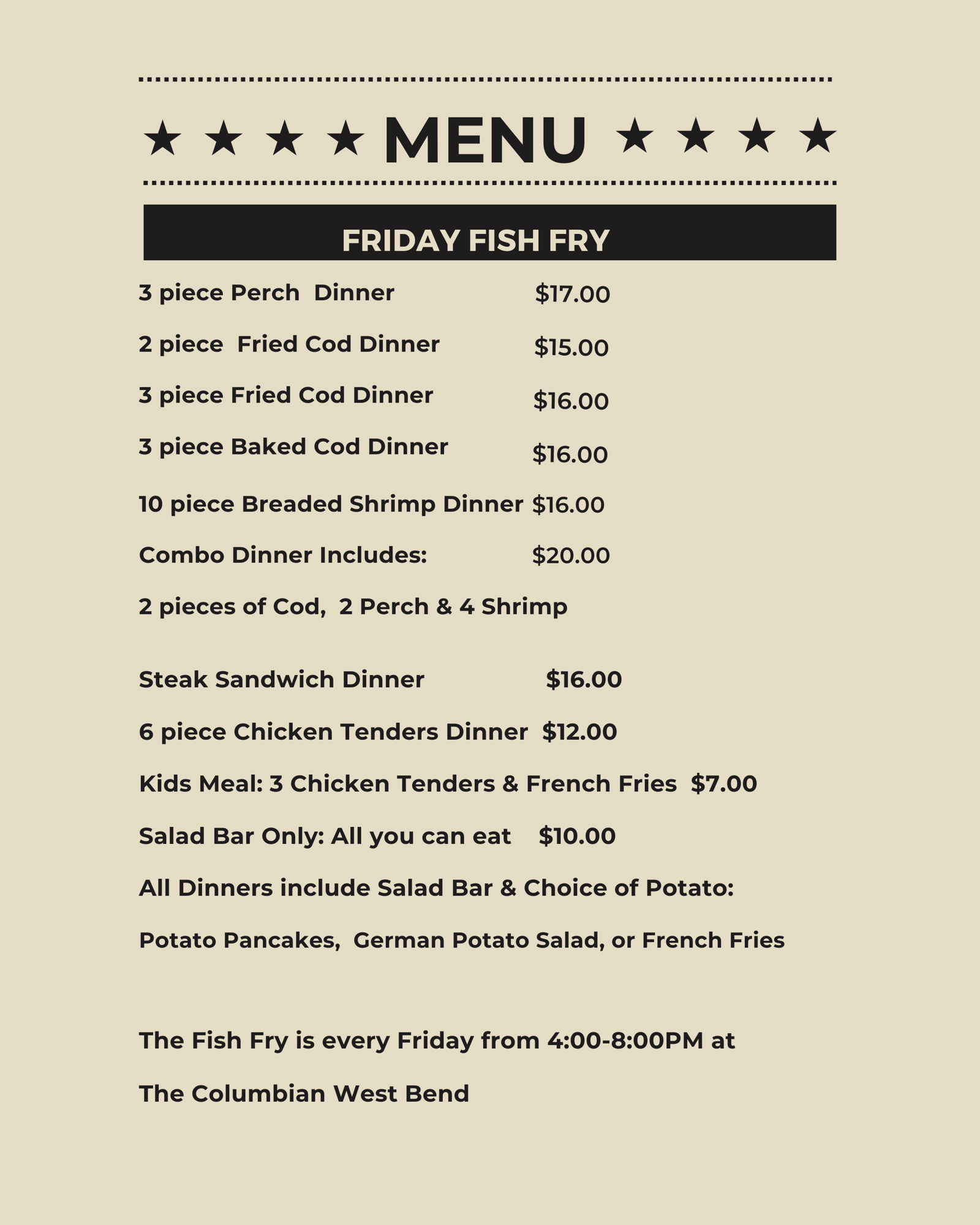 menu final