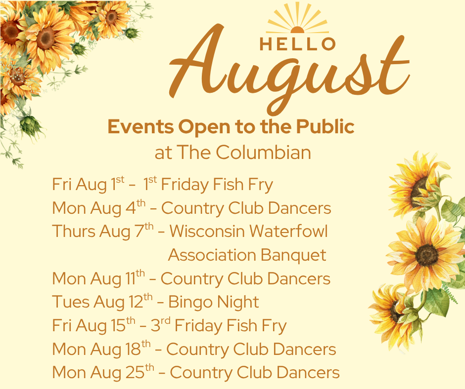 Orange and Yellow Floral Hello August Instagram Post (Facebook Post)